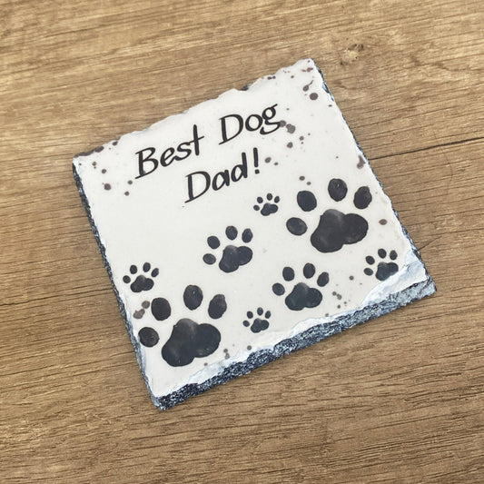 Best dog dad-Slate coaster