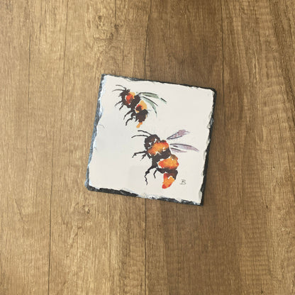 Bees-rock slate-home decor