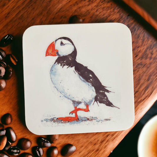 'Have a Puffin' Good Day' Puffin Coaster