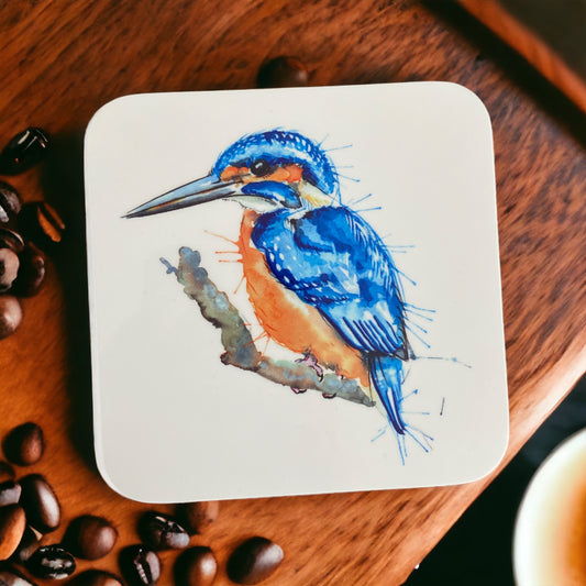 'Catch of the Day' Kingfisher coaster