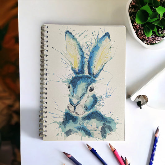 'Blue Hare' A5 Notebook