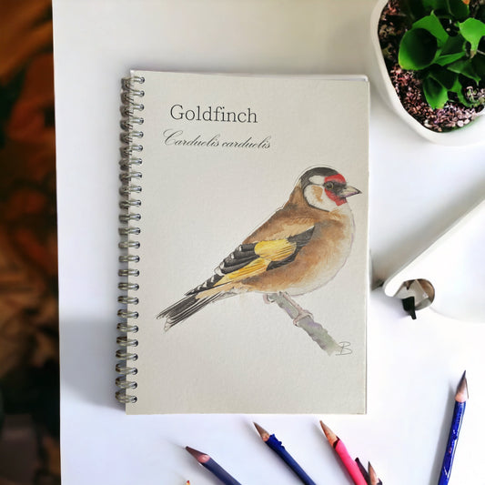 'Sweet Gold' Goldfinch A5 Notebook