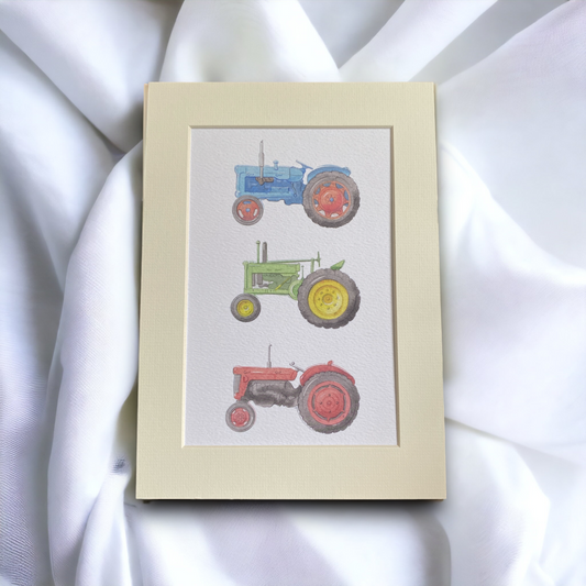 'Trio of Tractors' Artwork Print