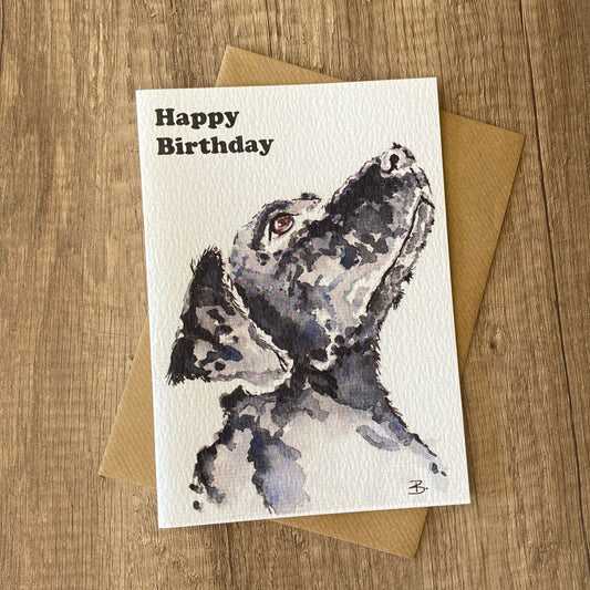 Happy birthday black lab card