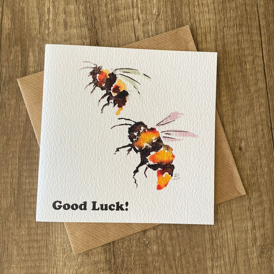 good luck bee card