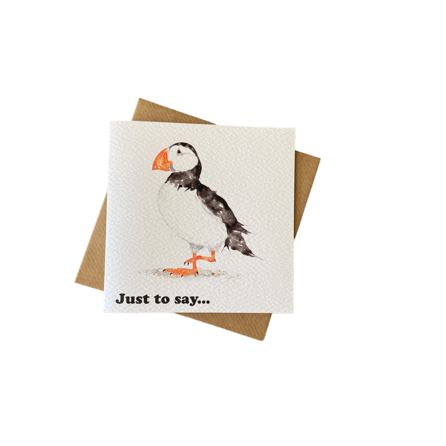 Puffin "Just to say" Notecard