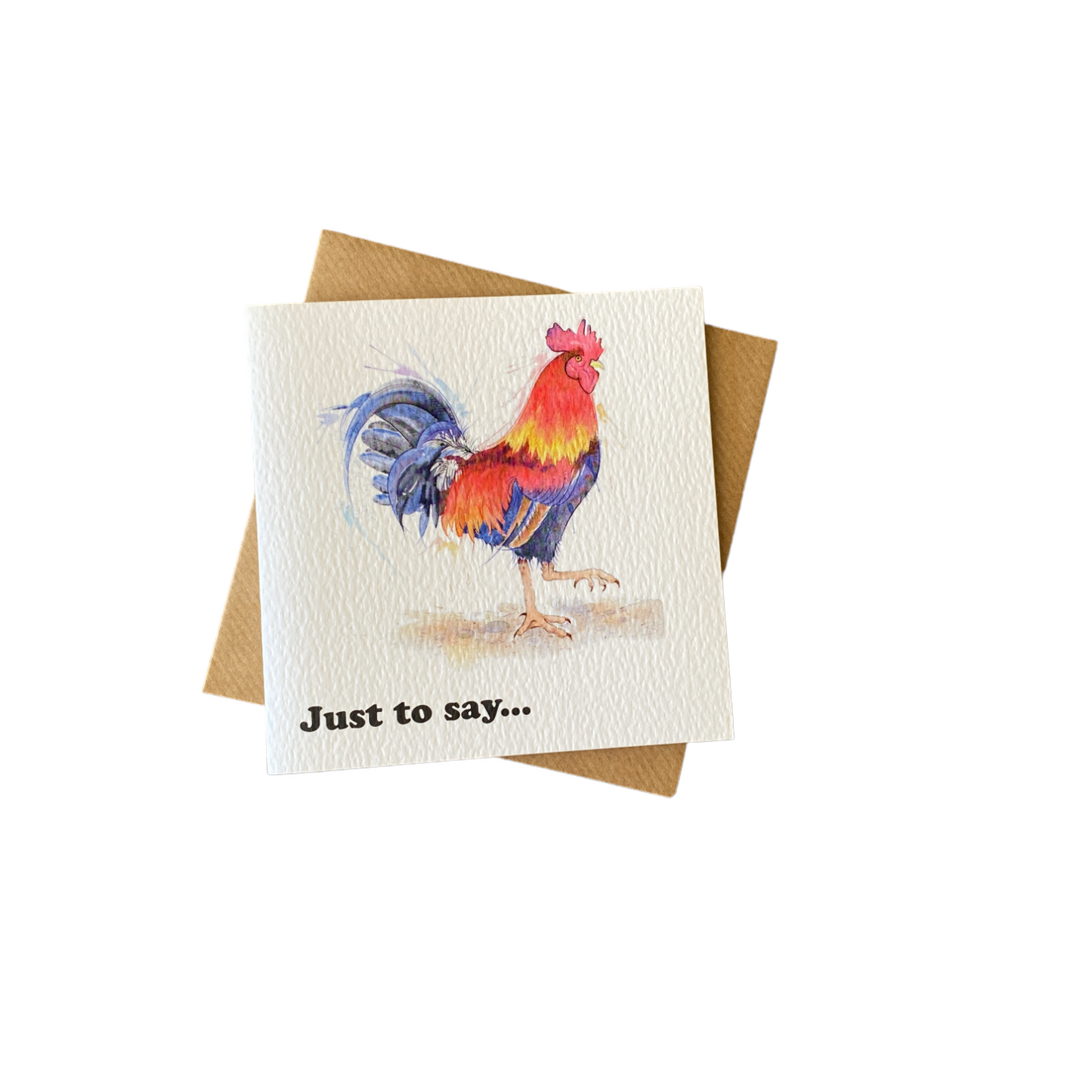 'Handsome Chap' - Rooster '"Just to say" Notecard