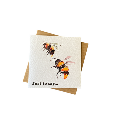Bees 'Just to Say' Notecard