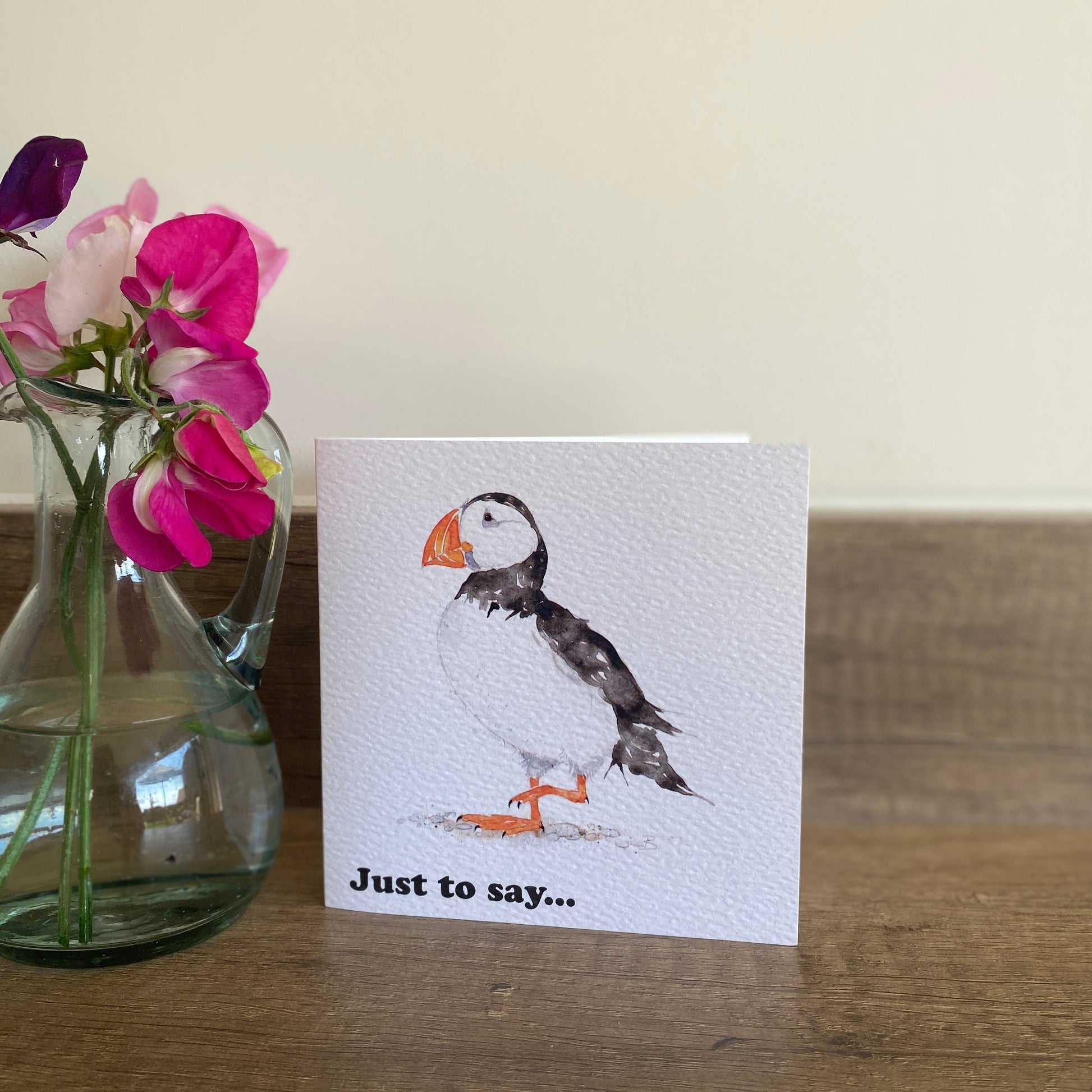 Puffin just to say notecard