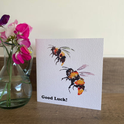 good luck bee card