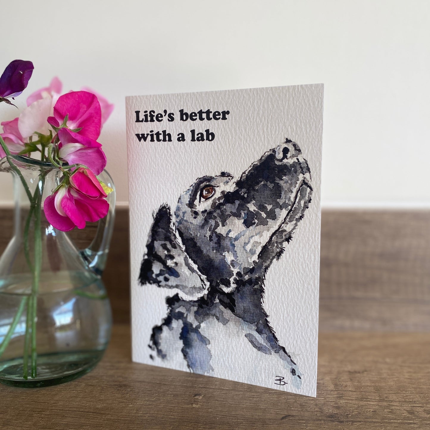 life is better with a lab plain blank card