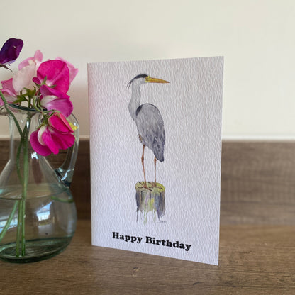 Happy birthday lookout post heron card