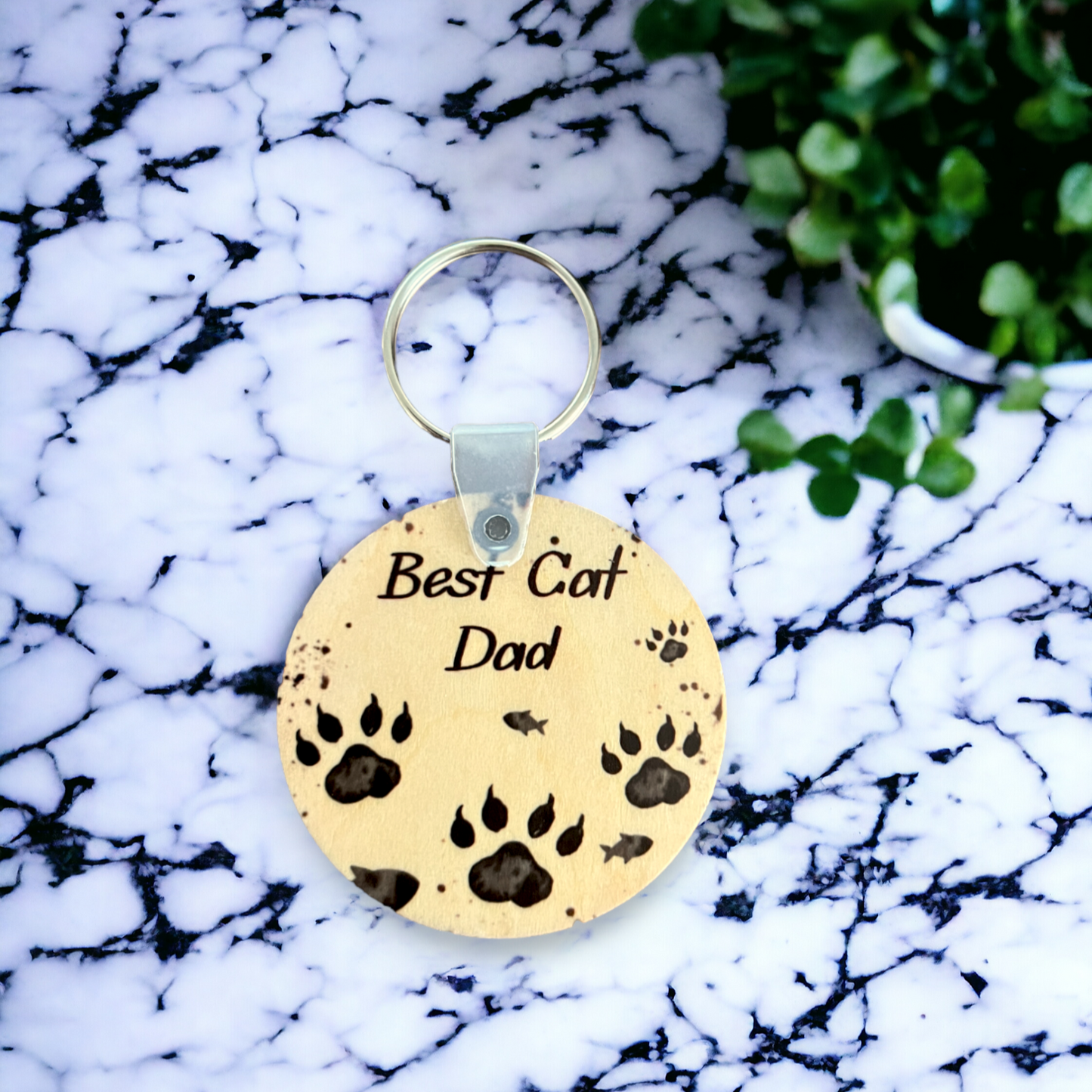 Best Cat Dad keychain