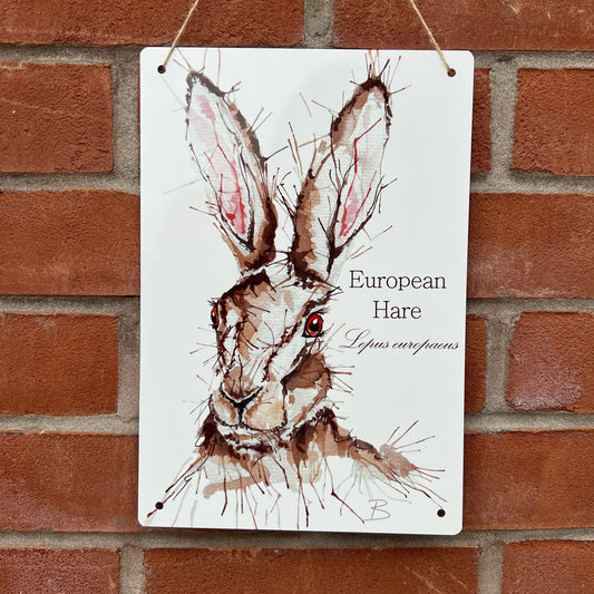 'European Hare' - Decorative Metal Wall Sign
