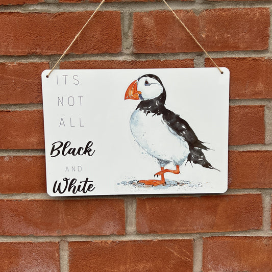 'Have a Puffin Good Day' - Decorative Metal Wall Sign