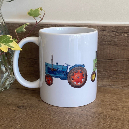trio of tractors-tractors-mug-watercolour